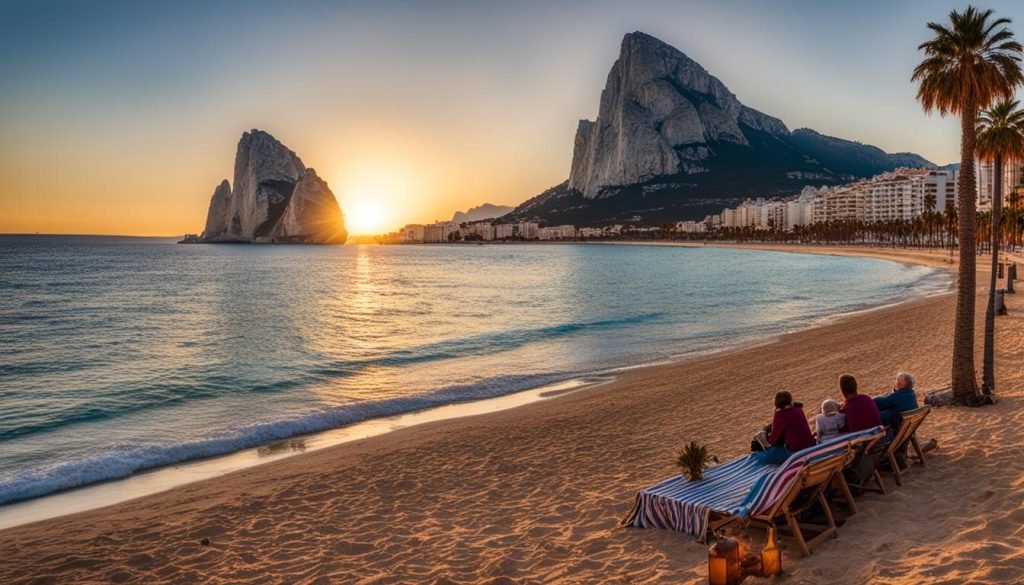 Calpe beach in January